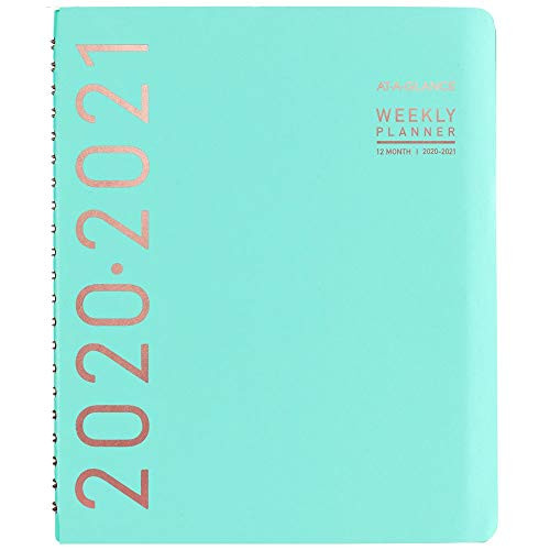 Academic Planner 2020-2021, AT-A-GLANCE Weekly & Monthly Planner, 8-1/4" x 11", Large, Contempo, Teal (70957X42)