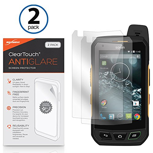 Sonim XP7 Screen Protector, BoxWave [ClearTouch Anti-Glare (2-Pack)] Anti-Fingerprint Matte Film Skin for Sonim XP7
