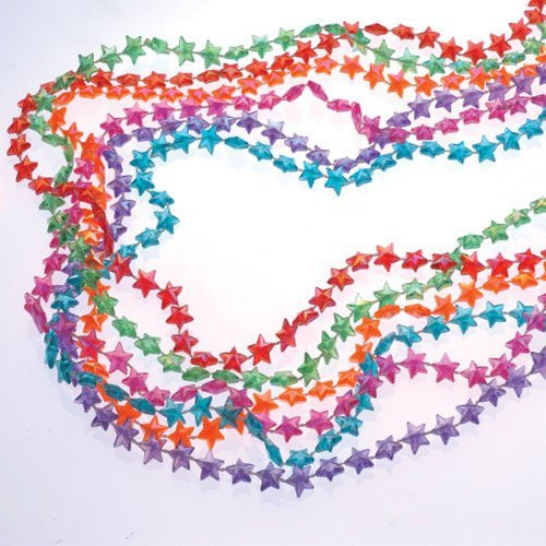 CoolGlow U.S. Toy Pearlized Star Bead Necklaces