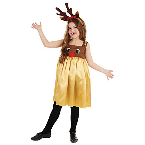 fun shack Kids Rudolph Costume Childrens Christmas Party Dress Festive Xmas Outfit - Small