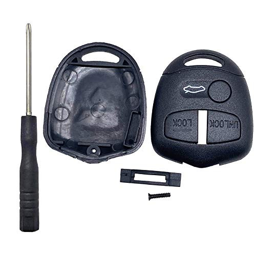 Cutting Not Required - Car Key Shell Fit For Mitsubishi Outlander Lancer Grandis EX Evolution Remote Key Case optional Replacement (3 Buttons)