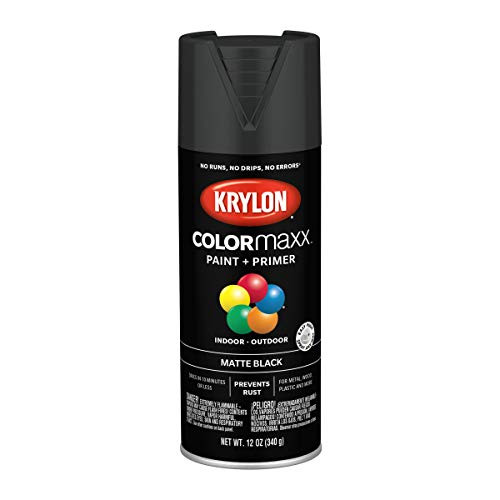 Krylon K05592007 COLORmaxx Spray Paint, Aerosol, Black