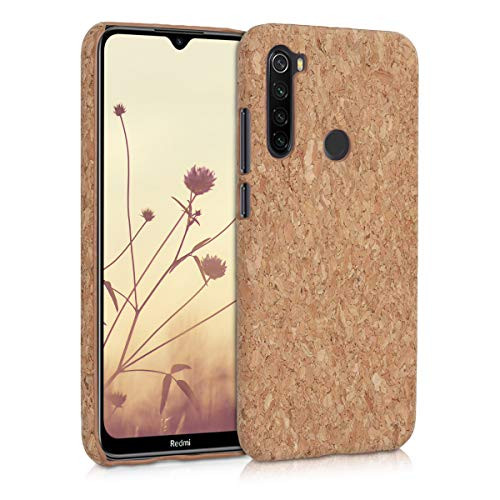 kwmobile Xiaomi Redmi Note 8T Case - Protective Cork Cover for Xiaomi Redmi Note 8T - Light Brown