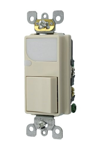 Leviton 6526-T Light Almond 15-Amp 120V AC Combination Decora Switch with LED Guide Light