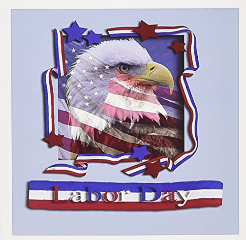 3dRose Labor Day Patriotic Eagle - Greeting Cards, 6 x 6 inches, set of 12 (gc_16340_2) 3dRose Labor Day Patriotic Eagle - Greeting Cards, 6 x 6 inches, set of 12 (gc_16340_2)