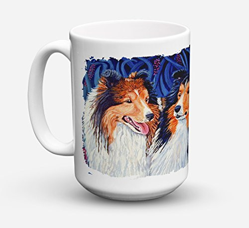 Caroline's Treasures 7508CM15 Sheltie Dishwasher Safe Microwavable Ceramic Coffee Mug 15 ounce, 15 ounce, multicolor
