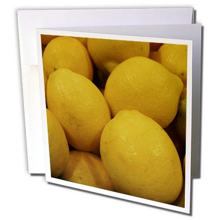 3dRose Lemony Lemons - Greeting Cards, 6 x 6 inches, set of 6 (gc_7852_1)