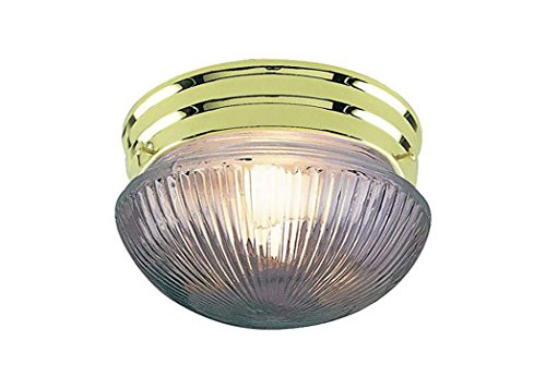 Volume Lighting V7056-2 1-Light Flush Mount Ceiling Fixture, Polished Brass