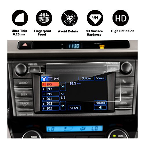 RUIYA 2016-2018 Toyota RAV4 7-Inch / 6.1-Inch In-Dash Screen Protector, HD Clear TEMPERED GLASS Car Navigation Screen Protective Film (6.1-Inch)