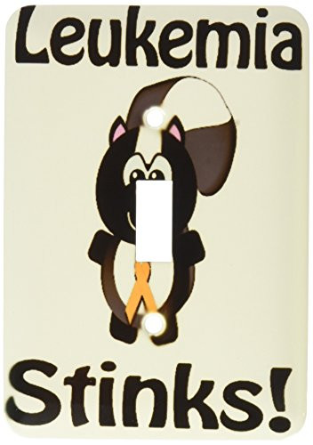3dRose lsp_115671_1 Leukemia Orange Stinks Skunk Awareness Ribbon Cause Design Single Toggle Switch