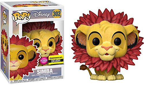 Lion King Simba Leaf Mane Flocked Pop! Figure - EE Excl.