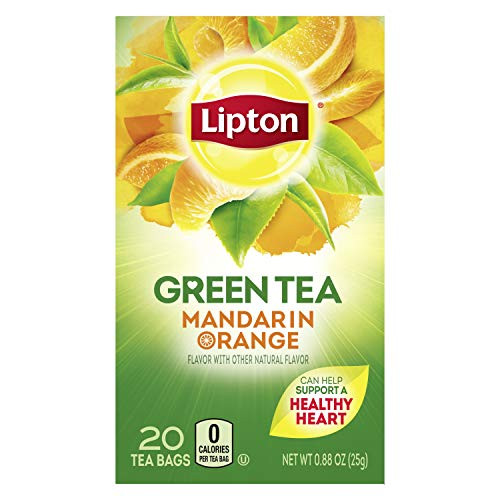 Lipton Green Tea Bags, Mandarin Orange, 20 ct