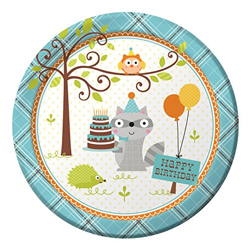 Creative Converting 425670 Happi Woodland Boy Dinner Plates, 8 Count Creative Converting 425670 Happi Woodland Boy Dinner Plates, 8 Count