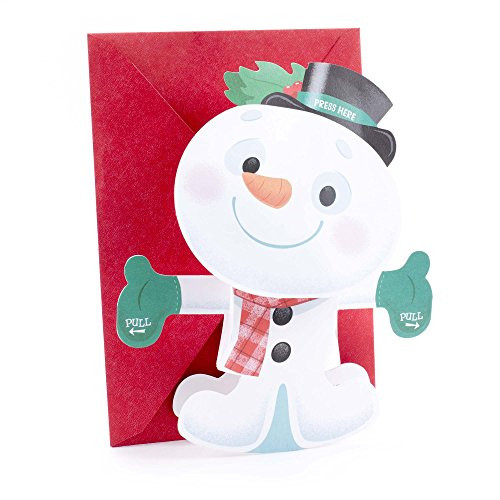 Hallmark Displayable Christmas Card for Kid with Song (Snowman Plays We Wish You A Merry Christmas)