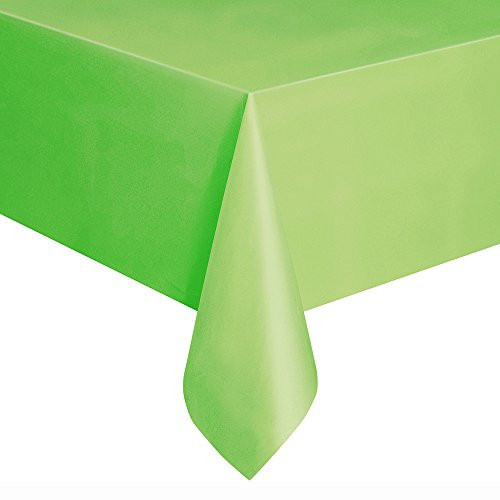108" x 54" Lime Green Plastic Tablecloths, 2ct