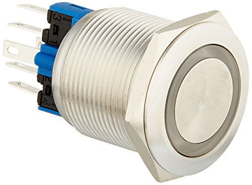 Uxcell 12V Thread SPDT LED Lighted Car Push Latching Switch, 22mm