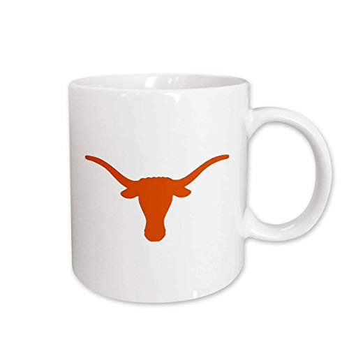 3dRose Longhorns Ceramic Mug, 11-Ounce