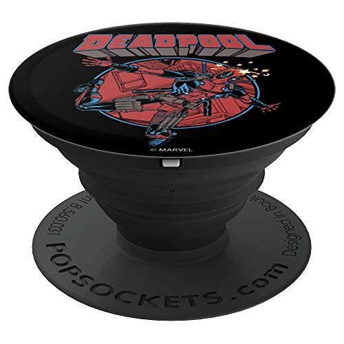 Marvel Deadpool Falling Circle Portrait PopSockets Grip and Stand for Phones and Tablets