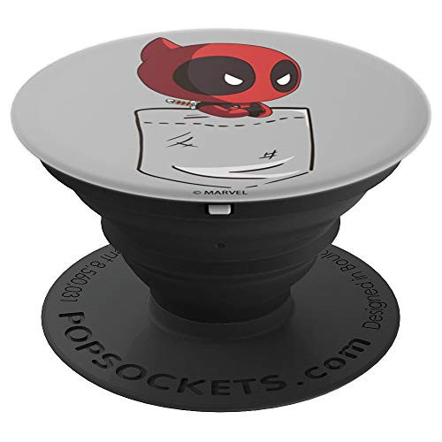 Marvel Deadpool In A Pocket Cartoon PopSockets Grip and Stand for Phones and Tablets