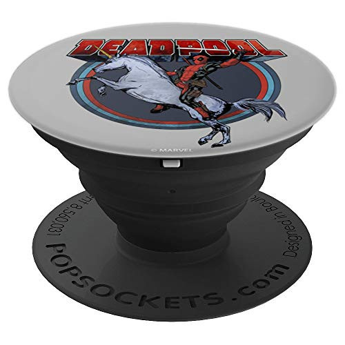 Marvel Deadpool Riding A Unicorn Circle PopSockets Grip and Stand for Phones and Tablets
