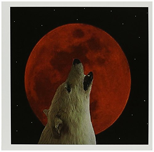 3dRose Lunar Wolf - Greeting Cards, 6 x 6 inches, set of 6 (gc_9167_1)