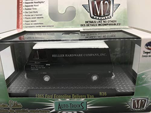 M2 Machines by M2 Collectible Auto-Trucks 1965 Ford Econoline Delivery Van 1:64 Scale R36 15-76 Dark Metallic Green/White Details Like NO Other!