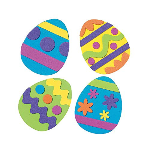 Fun Express - Foam Easter Egg Magnet Craft Kit for Easter - Craft Kits - Stationary Craft Kits - Magnet - Easter - 12 Pieces Fun Express - Foam Easter Egg Magnet Craft Kit for Easter - Craft Kits - Stationary Craft Kits - Magnet - Easter - 12 Pieces