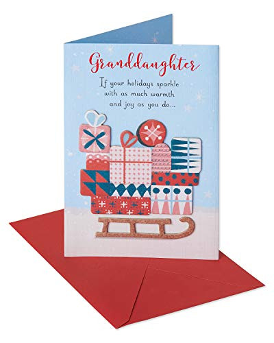 American Greetings Christmas Card for Granddaughter (Warmth and Joy)
