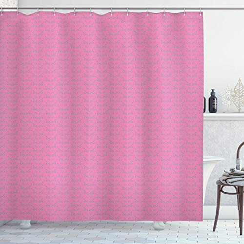 Printed Cloth Shower Curtain Waterproof Set with Hooks in 3 Sizes by Ambesonne 