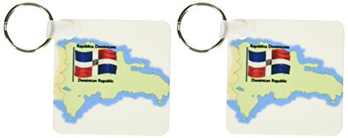3dRose Map and Flag of the Dominican Republic in both English and Spanish - Key Chains, 2.25 x 2.25 inches, set of 2 (kc_46646_1) 3dRose Map and Flag of the Dominican Republic in both English and Spanish - Key Chains, 2.25 x 2.25 inches, set of 2 (kc_46646_1)