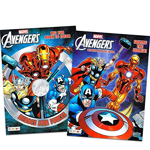 Marvel Mighty Avengers Coloring and Activity Book Set (2 Books ~ 96 pgs Each)