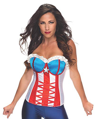 Rubie's Women's Marvel Universe Adult American Dream Corset, Multi, Small