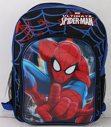 Marvel Ultimate Spiderman 16 Large Backpack 3D Hologram Blue