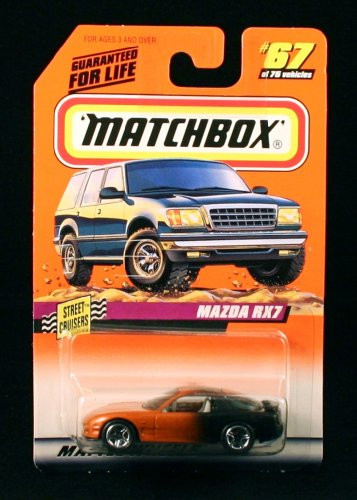 MAZDA RX7 * ORANGE/BLACK * Street Cruisers Series 10 MATCHBOX 1998 Basic Die-Cast Vehicle (#67 of 75)