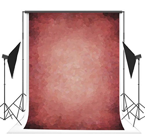 5x7 ft Microfiber Seamless Retro Abstract Backdrop Red Portrait Background for Photographer