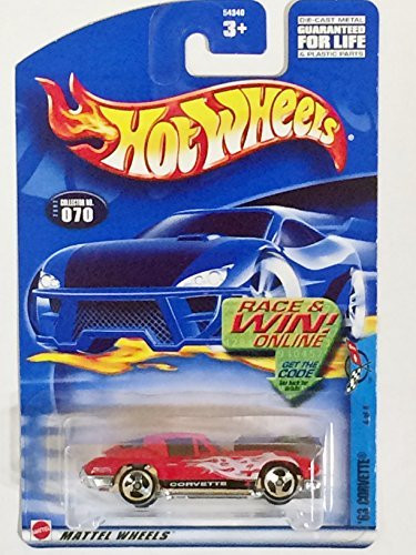 mattel hot wheels 070 red 63 corvette