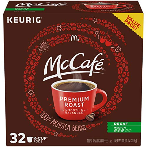 McCafe Decaf Premium K Cup Coffee Pods (32 Count Box)