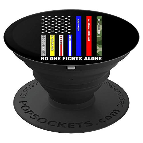 Thin Lines US Flag Military Firefighter Police EMS Nurse PopSockets Grip and Stand for Phones and Tablets