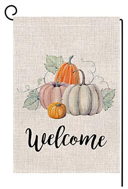 Fall Pumpkin Welcome Small Garden Flag Vertical Double Sided 12.5 x 18 Inch Autumn Burlap Yard Outdoor Decor Fall Pumpkin Welcome Small Garden Flag Vertical Double Sided 12.5 x 18 Inch Autumn Burlap Yard Outdoor Decor
