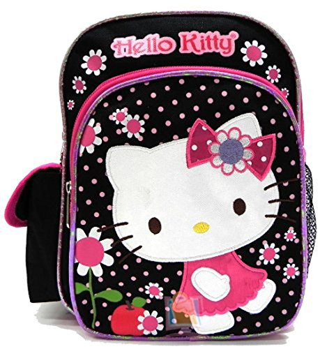 Hello Kitty Girl's Flowers Black/Pink 10