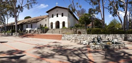 Posterazzi Mission Church at Roadside Santa Barbara California USA Poster Print (36 x 12) Varies Posterazzi Mission Church at Roadside Santa Barbara California USA Poster Print (36 x 12) Varies