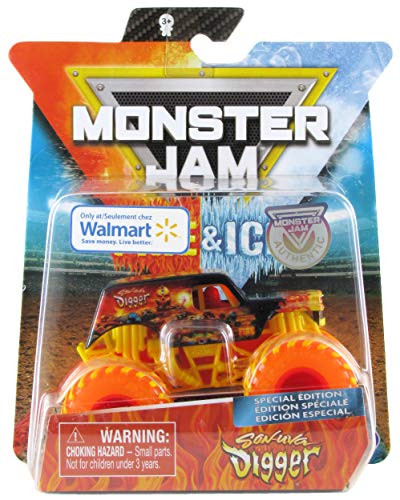 Monster Jam 2019 Fire & Ice Exclusive Special Edition Son-Uva Digger 1:64 Scale Diecast Monster Truck by Spin Master