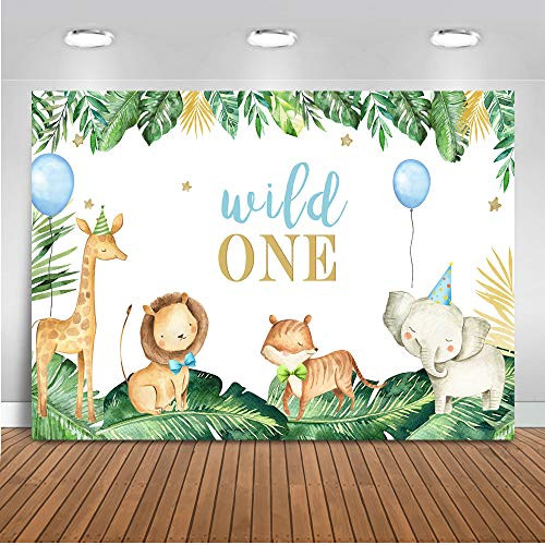 Mocsicka Wild One Safari Backdrop Wild Tropical First Birthday Background 7x5ft Vinyl Boy's 1st Birthday Banner Backdrops Decoration Mocsicka Wild One Safari Backdrop Wild Tropical First Birthday Background 7x5ft Vinyl Boy's 1st Birthday Banner Backdrops Decoration