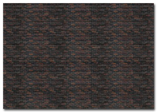 Busch 7424 Wall Card Dark Brick HO Scenery Scale Model Scenery