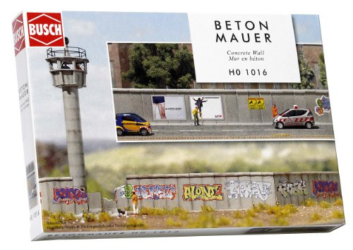 Busch 1016 Concrete Wall HO Scenery Scale Model Scenery