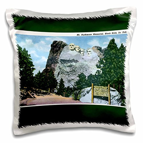 3dRose pc_170617_1 Mt Rushmore Memorial, Black Hills, South Dakota Pillow Case, 16" x 16"