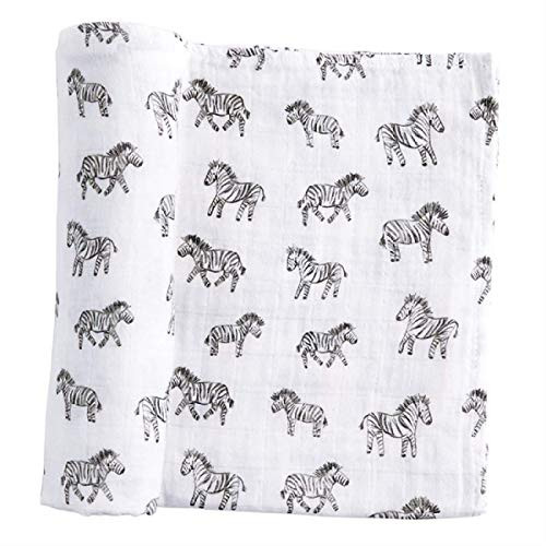 Mud Pie Zebra Muslin Swaddle Blanket