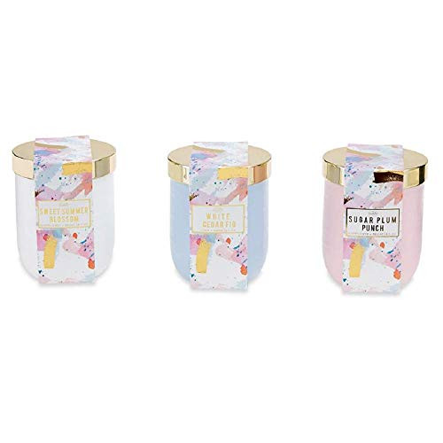 Mud Pie Small Textured Candles (White)