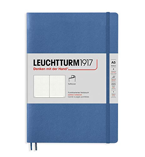 Leuchtturm1917 Special Edition Muted Colors Softcover A5 Medium Dotted Notebook - Denim