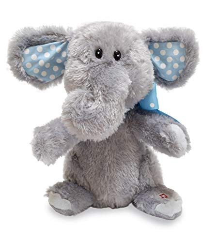 Cuddle Barn | My Little Elephant 12" Animated Stuffed Animal Plush Toy | Ears Flap and Hands Clap to | If You're Happy and You Know It, Clap Your Hands